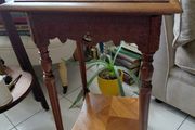 Antique French cherrywood two tier table
