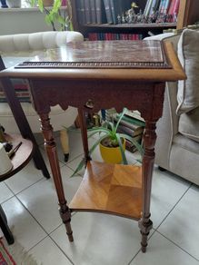 Antique French cherrywood two tier table