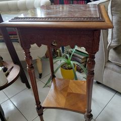 Antique French cherrywood two tier table