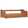 Pull-out Sofa Bed Frame Honey Brown Pinewood 90x200 cm Image 3