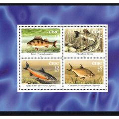 2001 Ireland Freshwater Fish Commemorative Stamps Booklet Pane Mint Never Hinged (MNH). Hibernian HP127