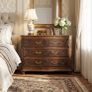 Fabulous old large Belgian carved wood chest of drawers Image 2