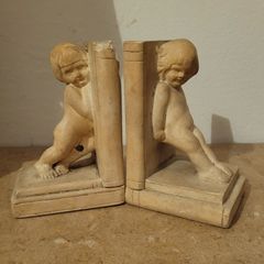 Art noveau cherub bookends