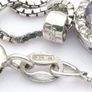 925 Silver Cubic Zirconia Halo Amethyst Necklace Image 4