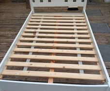 white bedframe