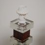 Mid-Century Pair of Clear Glass and Rosewood Table Lamps by Atelje Glas & Tra, 1960s. Image 2