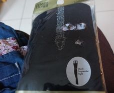 Dunnes  Stores  Designer  Tights  -  Mock Suspender  Tights.   S.Large.  B.N.W.T