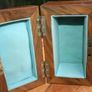 Vintage Wooden Jewelry Box 6,4" x 4" H-4" Image 10