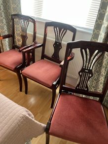 Set of 3 mahogany dining chairs
