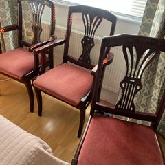 Set of 3 mahogany dining chairs