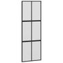Sliding Door with Hardware Set 76x205 cm Tempered Glass&Aluminium Image 3