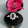 Vintage Gold & Silver Sapphire Cluster Ring Image 2