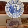 Vintage 1987 Calendar Plate English Blue and White Ironstone Rustic Wall Decor Retro Gift Image 4