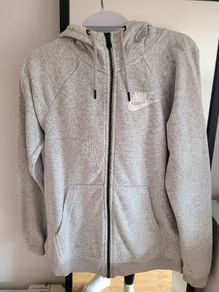 Nike Grey Zipped Hoody size S