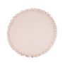 Powder Pink LINEN Playmat with beautiful ruffle arround Image 2