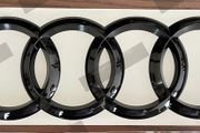 Black Gloss Rear Boot Trunk Ring Badge Emblem For Audi A3 A4 S4 A5 A6 S 192x66mm