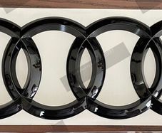 Black Gloss Rear Boot Trunk Ring Badge Emblem For Audi A3 A4 S4 A5 A6 S 192x66mm