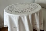 Vintage Hand Embroidered Tablecloth