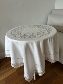 Vintage Hand Embroidered Tablecloth