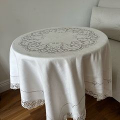 Vintage Hand Embroidered Tablecloth
