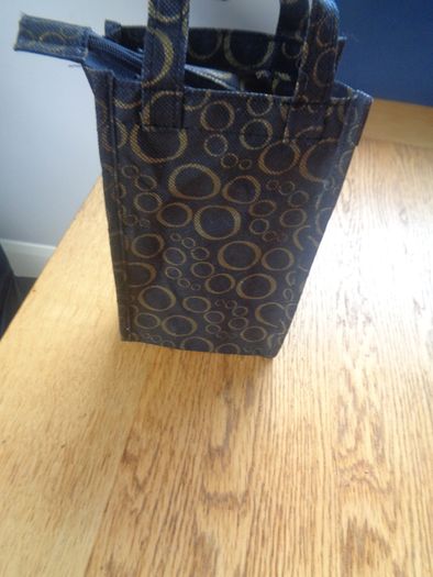 Black & Gold Woven Storage/Gift Bags x 2 for Sale