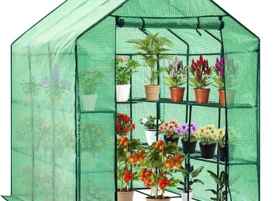 FREE EXPRESS SHIPPING Greenhouse Grow House with 8 Shelves,143 x 216 x 195 cm