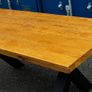 Solid Oak Dining Table 180cm, Ex Display Like New Image 7