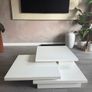 White Kave Home Large Coffee Table (Expandable) Image 3