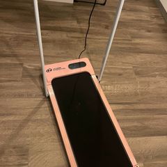 Barely used home fitness pink treadmill with handles