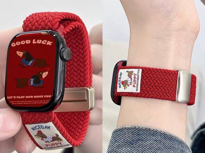 Apple Watch Braided Band (Red)
