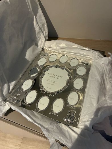 Tipperary Crystal Baby First Year Photo Frame, boxed