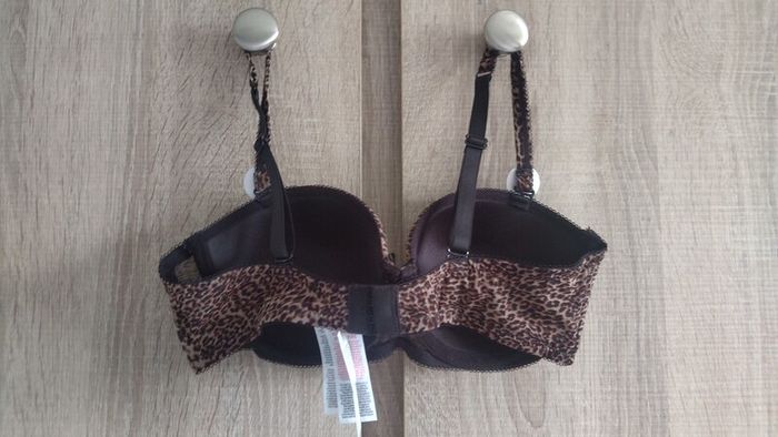 Balconette animal print bra 75