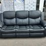 Valerie Black 3+2 Leather Recliner Sofa Set Image 2