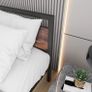King Size Bed Frame with Wood Headboard Image 7