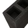 Garden Raised Bed with 4 Pots 2 pcs Poly Rattan Black(2x41084) Image 4