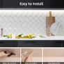 LED Strip Light White 5M 300 LEDs, 1650lm Dimmable Strip Lights for Kitchen, Cool White 6000K Daylight LED Strip for Under Units Cabinet Cupboards (12V Power Plug and Dimmer Switch Included) Image 6