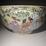 Large Chinese Cantonese Famille Rose Punch Bowl - 25cm - Court Scene - Seal Mark Image 9
