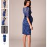 Tiffany Rose Blue Lace Maternity Dress Size 2 Image 2