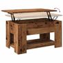 Coffee Table Old Wood 79x49x41 cm Engineered Wood Image 4