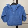 Long-Sleeve Hoodie in blue. Image 2