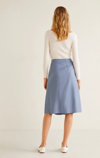 linen pleated skirt from Mango