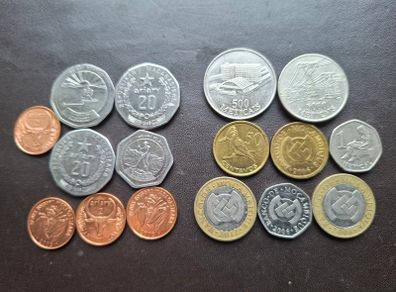 Mozambique&Madagascar. A Lot of 16 coins (1993-2012)