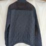French Connection Mens Navy Quilted Jacket Size M Corduroy Elbow Patches FCUK Image 4