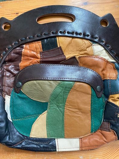 Vintage leather bag handmade