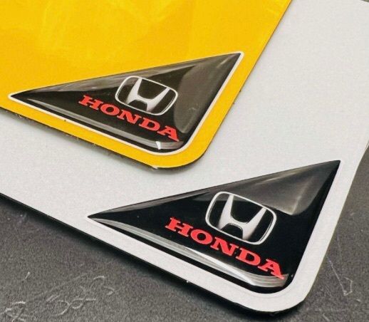 Gel Number Plate 3D Corner Badges set of 2