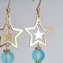 Earring gold pendant star Image 7