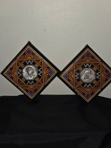 Jesus Christ and Virgin Mary Plaque Wall hangings