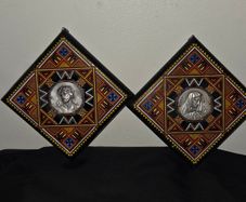 Jesus Christ and Virgin Mary Plaque Wall hangings