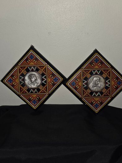Jesus Christ and Virgin Mary Plaque Wall hangings