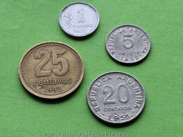 Argentina 1951 - 1992 years coins.